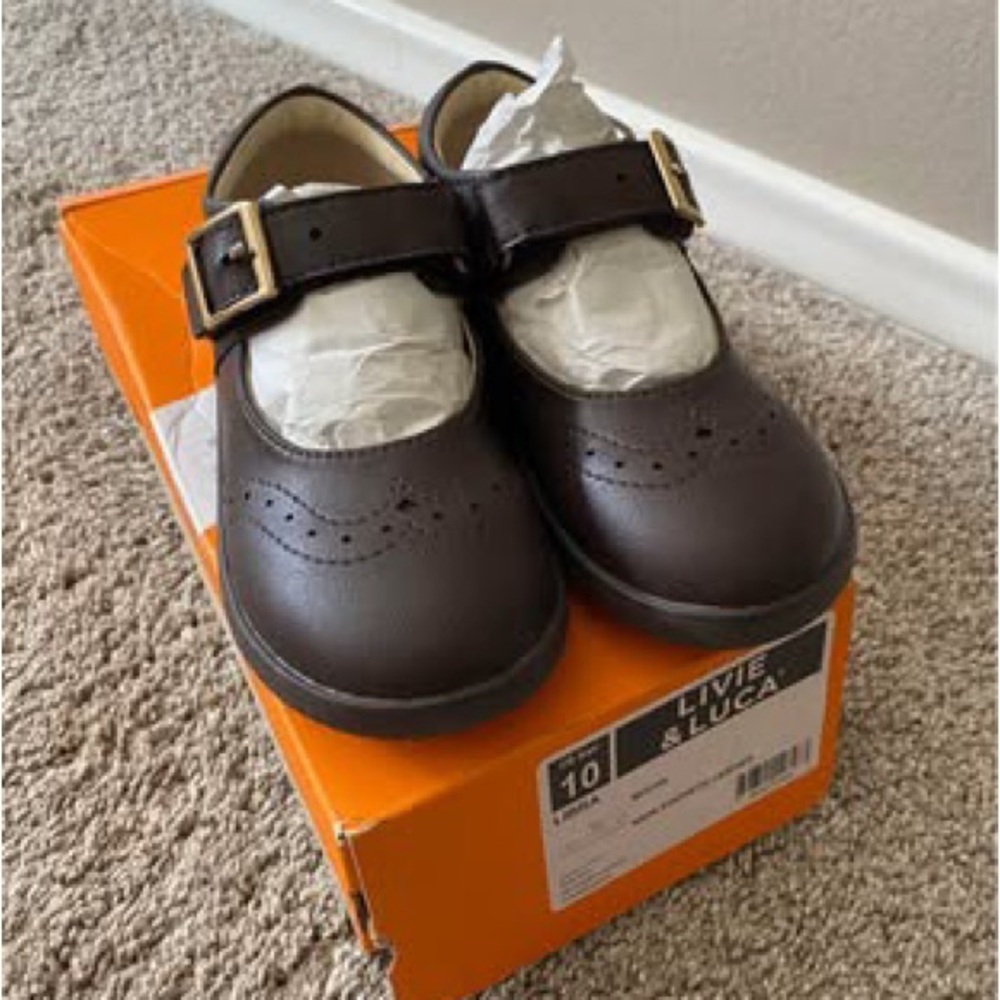 Livie & Luca Brown Mary Janes